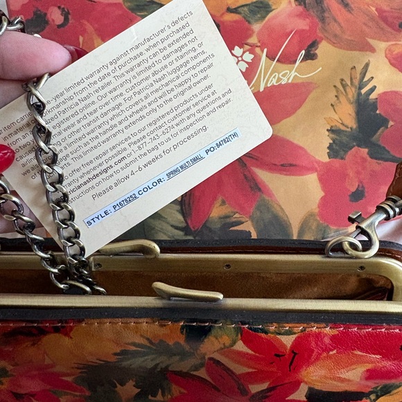 NEW Patricia Nash Evangeline Multicolor Leather Crossbody Bag – Gift Box & bag - Picture 2 of 5